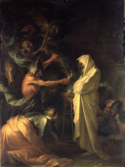 Der Geist Samuels erscheint Saul im Haus der Hexe von Endor von Salvator Rosa